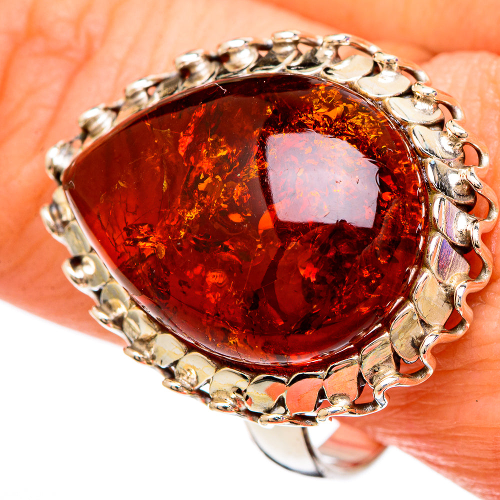 Baltic Amber Rings handcrafted by Ana Silver Co - RING100091