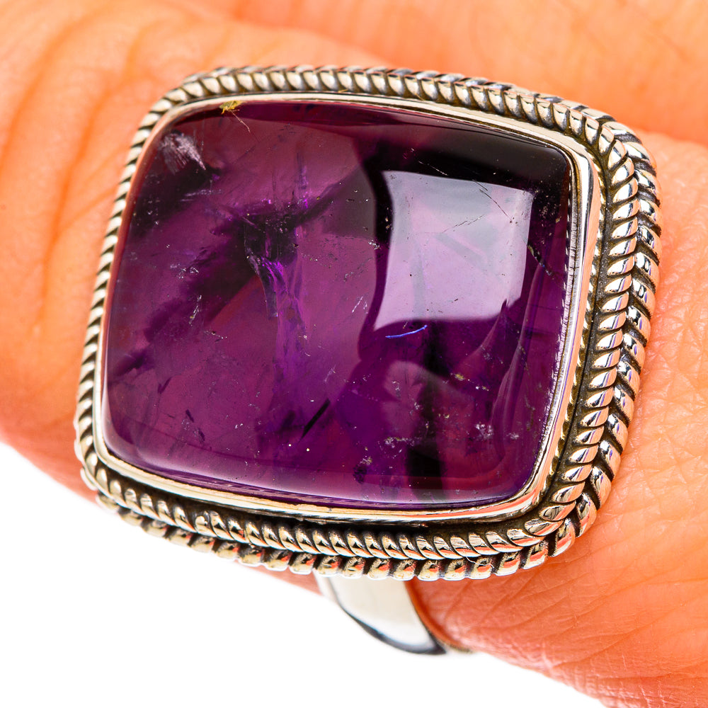 Star Amethyst Rings handcrafted by Ana Silver Co - RING100096