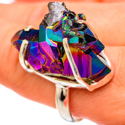 Titanium Sunshine Druzy Rings handcrafted by Ana Silver Co - RING100102