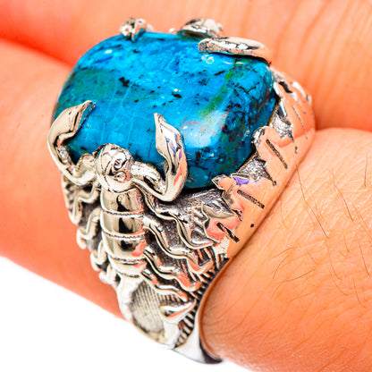Chrysocolla Rings handcrafted by Ana Silver Co - RING100108