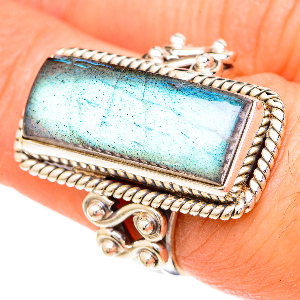 Labradorite Rings handcrafted by Ana Silver Co - RING100111