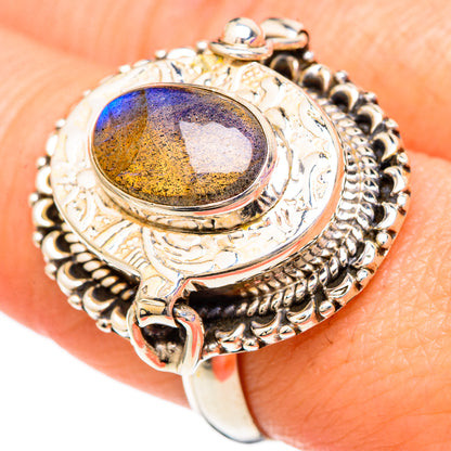 Labradorite Rings handcrafted by Ana Silver Co - RING100112