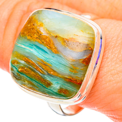 Peruvian Opal Rings handcrafted by Ana Silver Co - RING100113