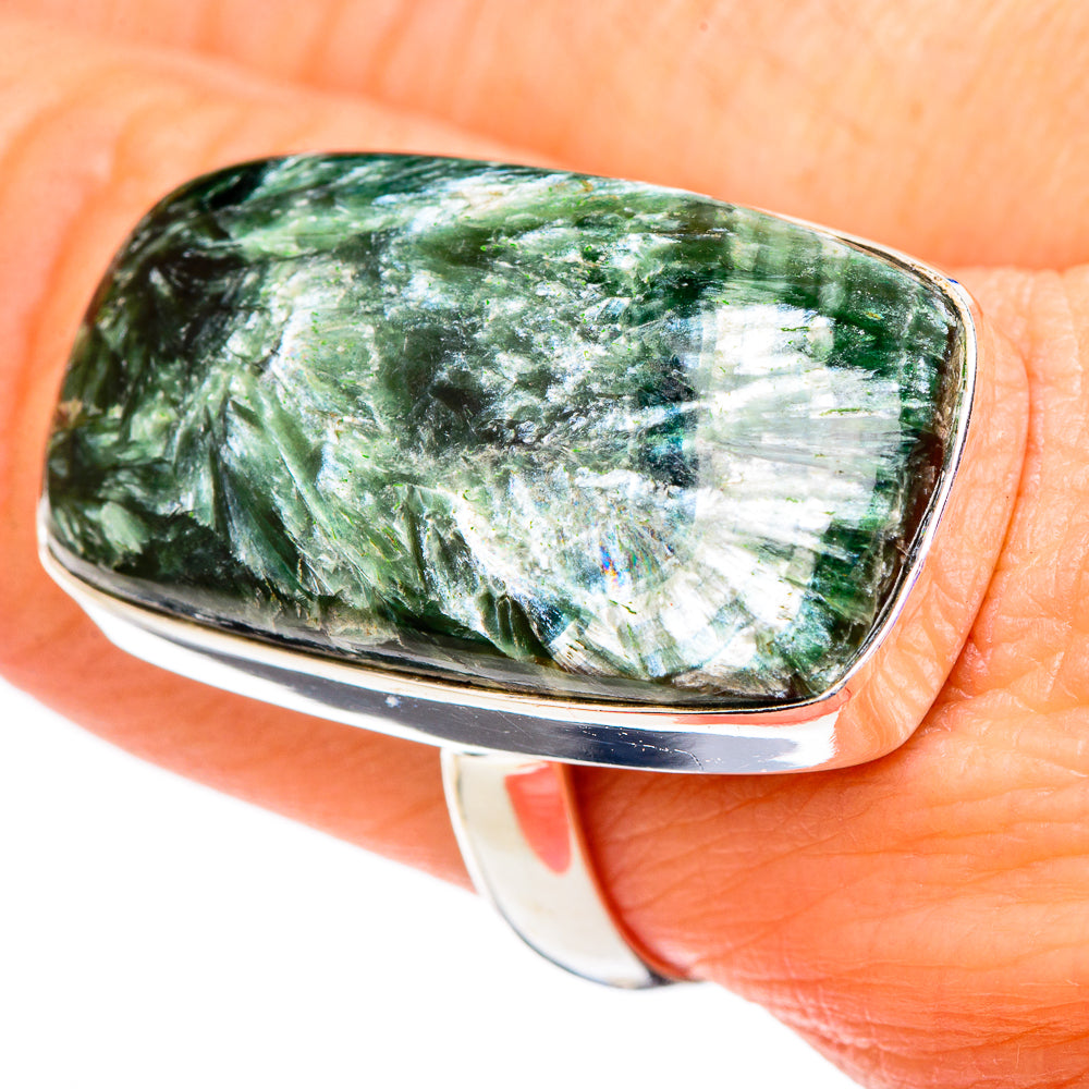 Seraphinite Rings handcrafted by Ana Silver Co - RING100115