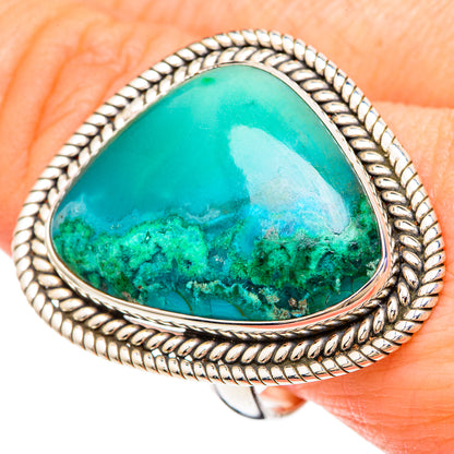 Chrysocolla Rings handcrafted by Ana Silver Co - RING100117