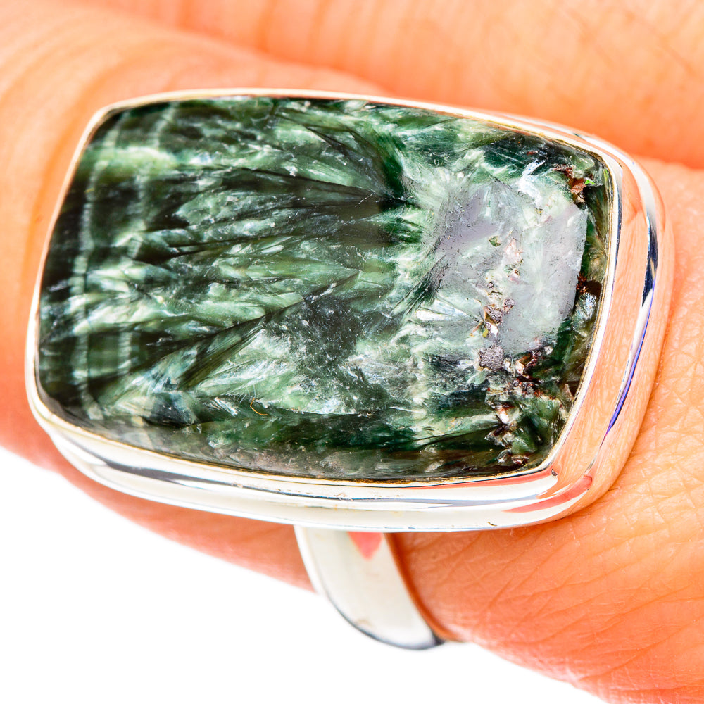 Seraphinite Rings handcrafted by Ana Silver Co - RING100119