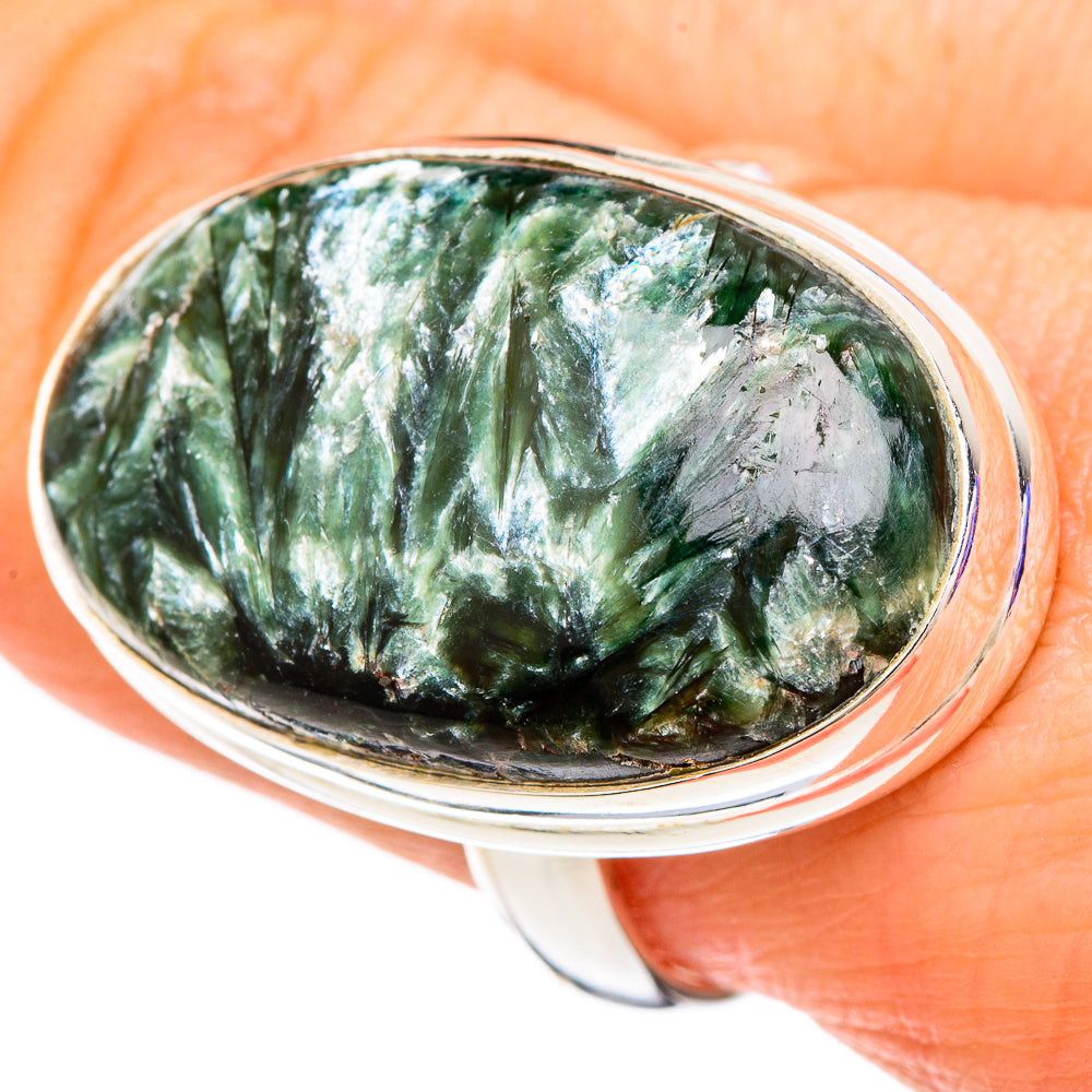 Seraphinite Rings handcrafted by Ana Silver Co - RING100121