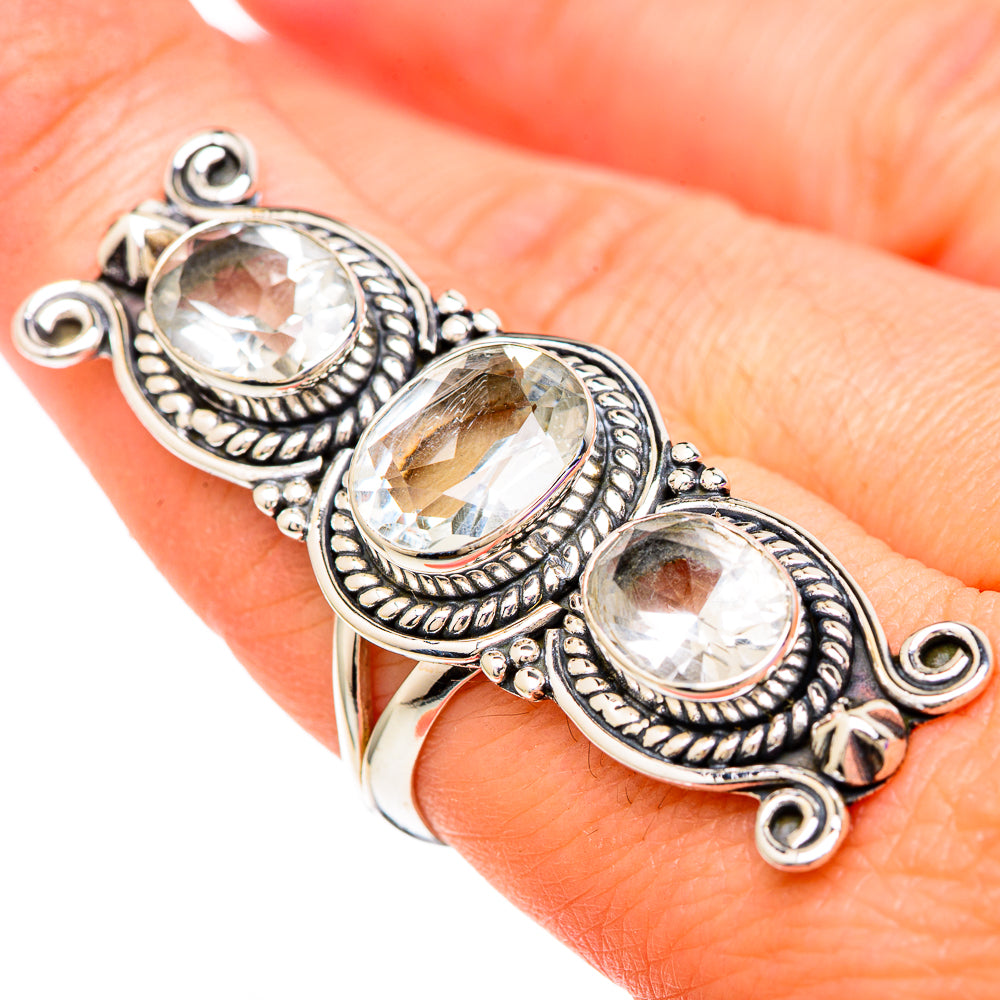 Green Amethyst Rings handcrafted by Ana Silver Co - RING100122