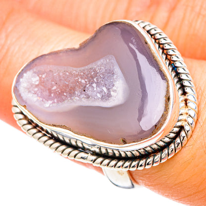 White Geode Slice Rings handcrafted by Ana Silver Co - RING100135