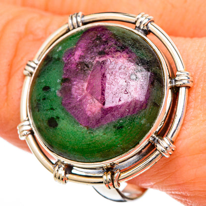 Ruby Zoisite Rings handcrafted by Ana Silver Co - RING100136