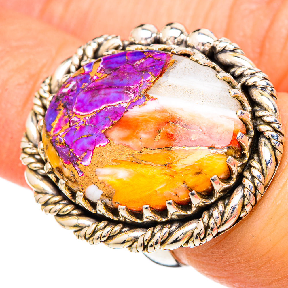 Spiny Oyster Turquoise Rings handcrafted by Ana Silver Co - RING100137