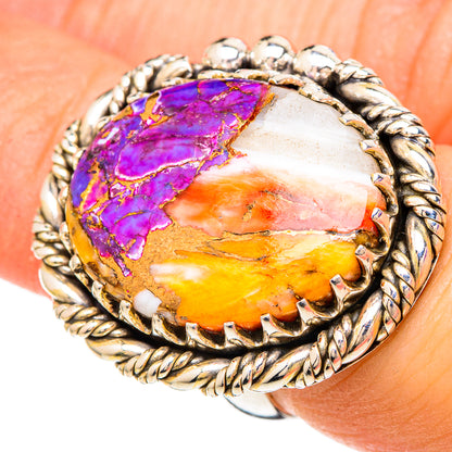Spiny Oyster Turquoise Rings handcrafted by Ana Silver Co - RING100137