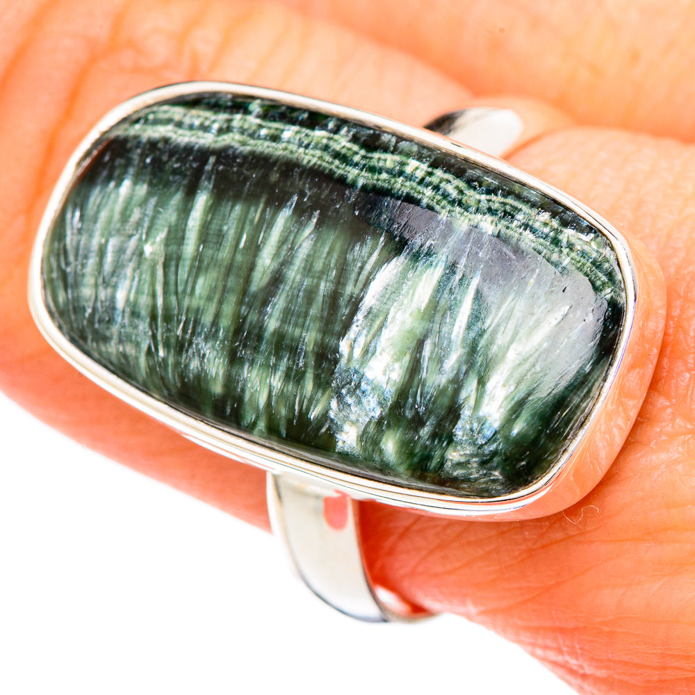 Seraphinite Rings handcrafted by Ana Silver Co - RING100150