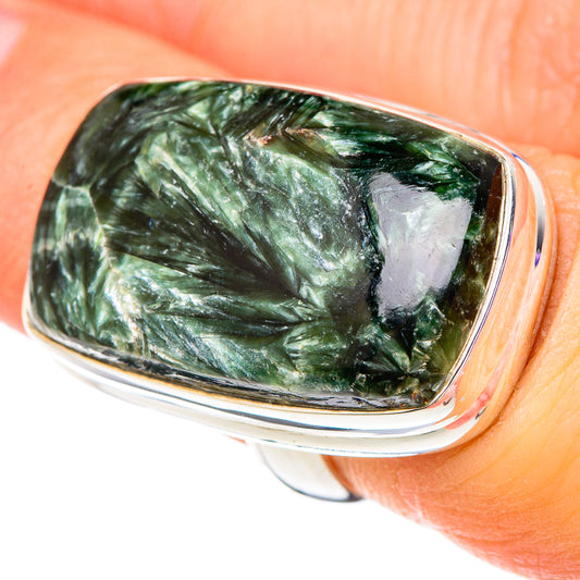 Seraphinite Rings handcrafted by Ana Silver Co - RING100154
