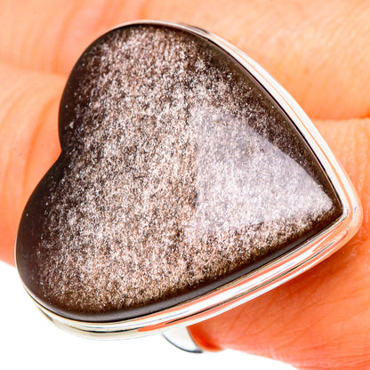 Gold Sheen Obsidian Rings handcrafted by Ana Silver Co - RING100161