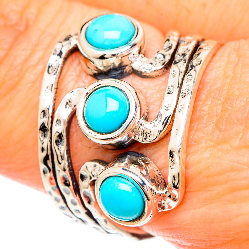 Sleeping Beauty Turquoise Rings handcrafted by Ana Silver Co - RING100171