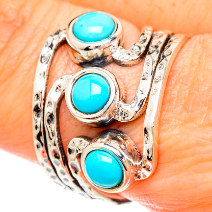 Sleeping Beauty Turquoise Rings handcrafted by Ana Silver Co - RING100171