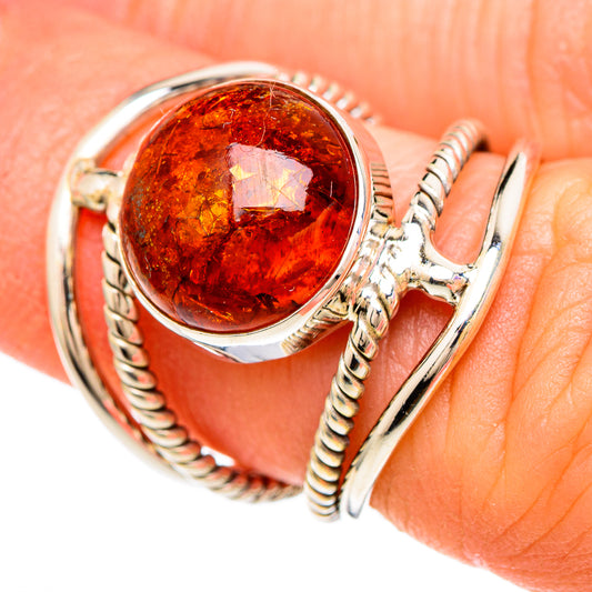Baltic Amber Rings handcrafted by Ana Silver Co - RING100187
