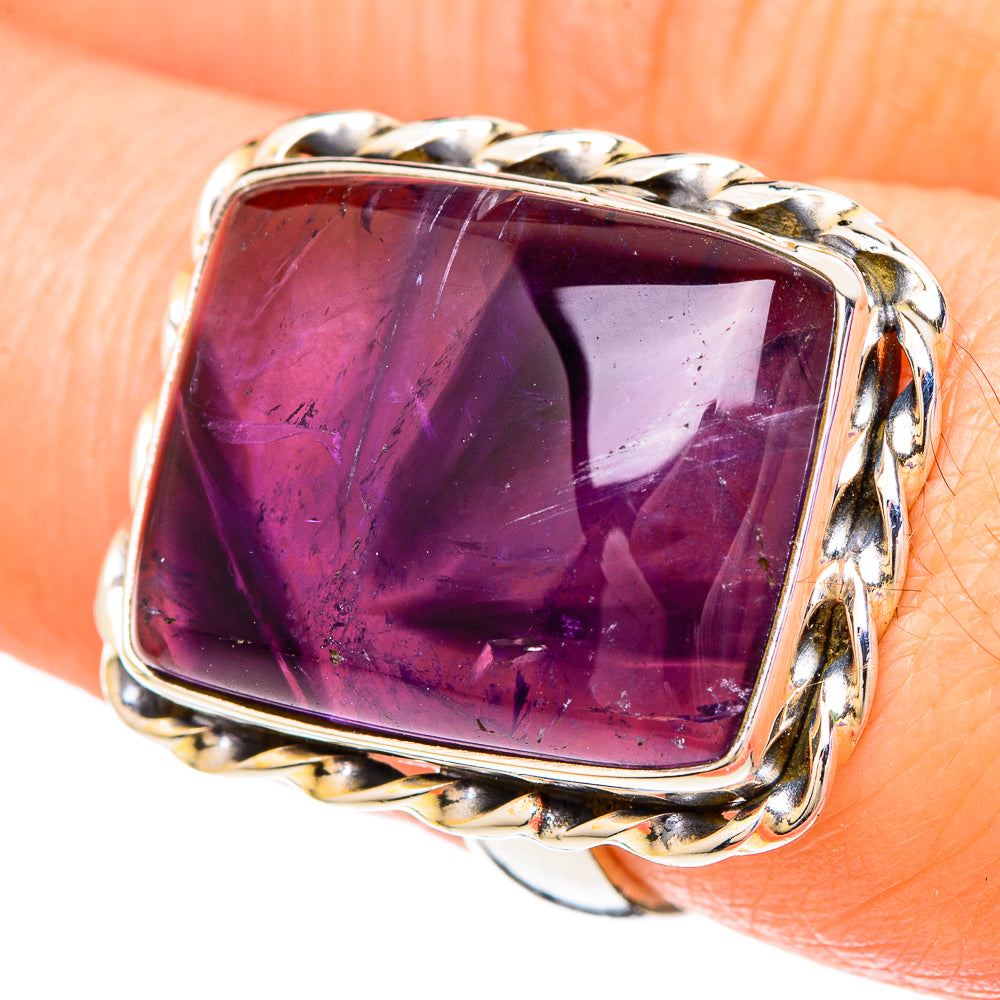 Star Amethyst Rings handcrafted by Ana Silver Co - RING100191