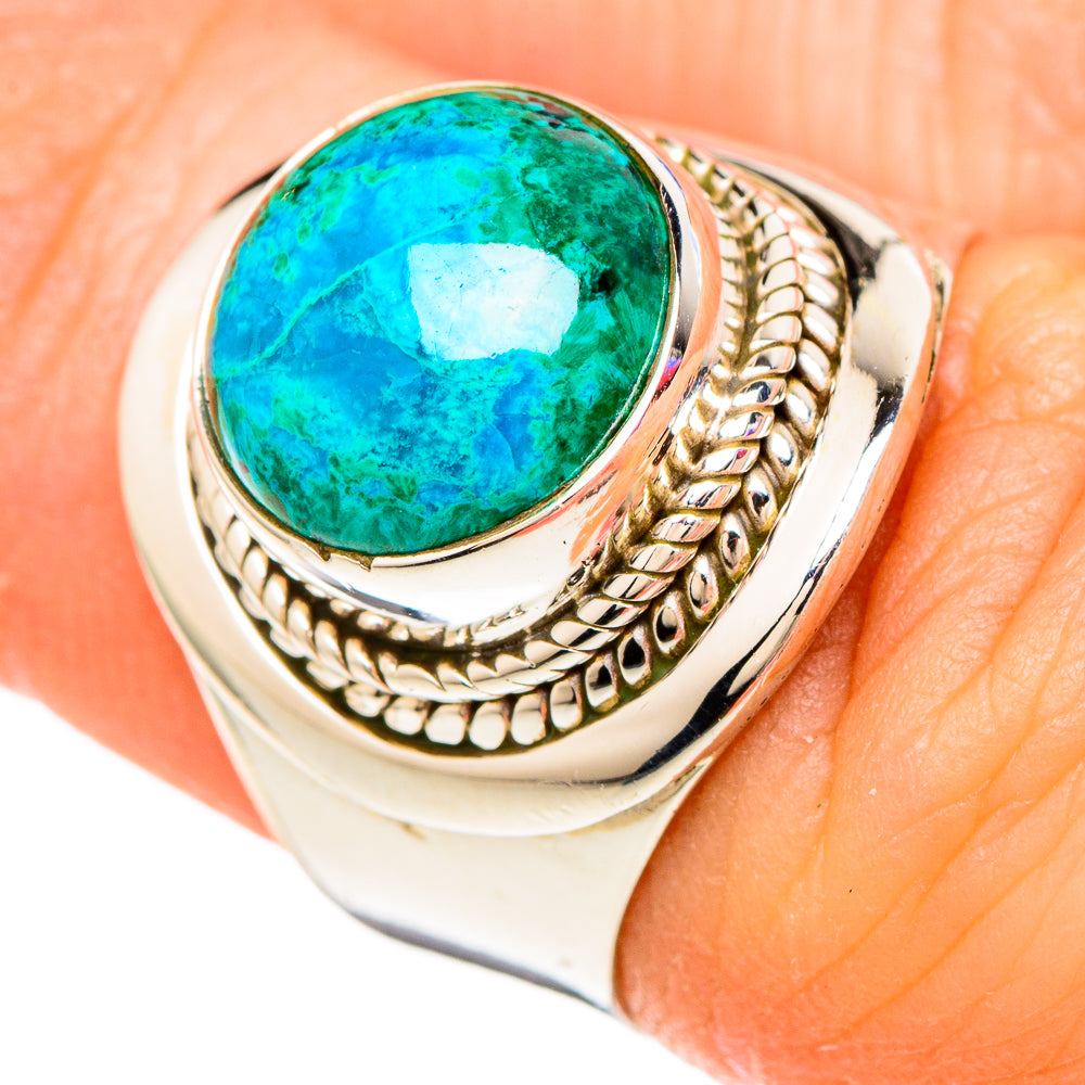 Chrysocolla Rings handcrafted by Ana Silver Co - RING100203