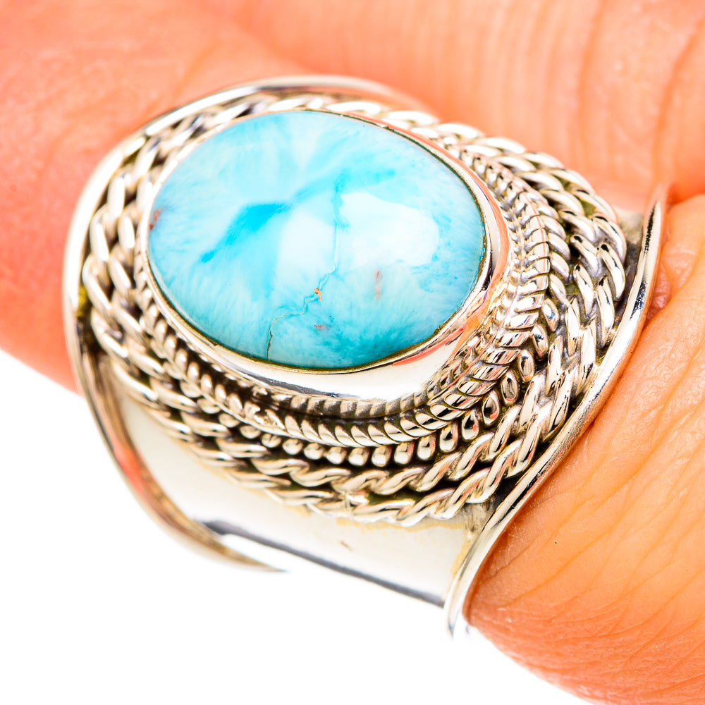 Larimar Rings handcrafted by Ana Silver Co - RING100206