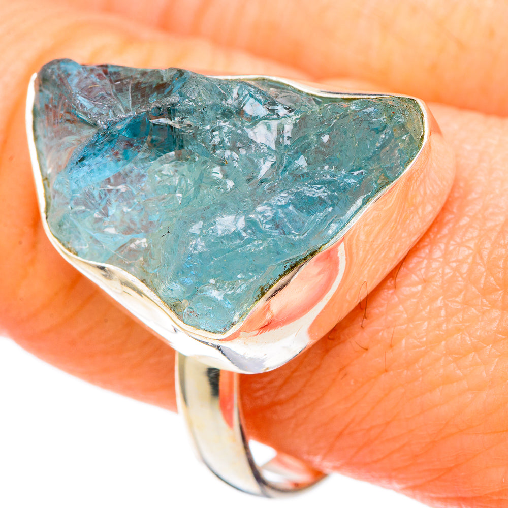 Aquamarine Rings handcrafted by Ana Silver Co - RING100209