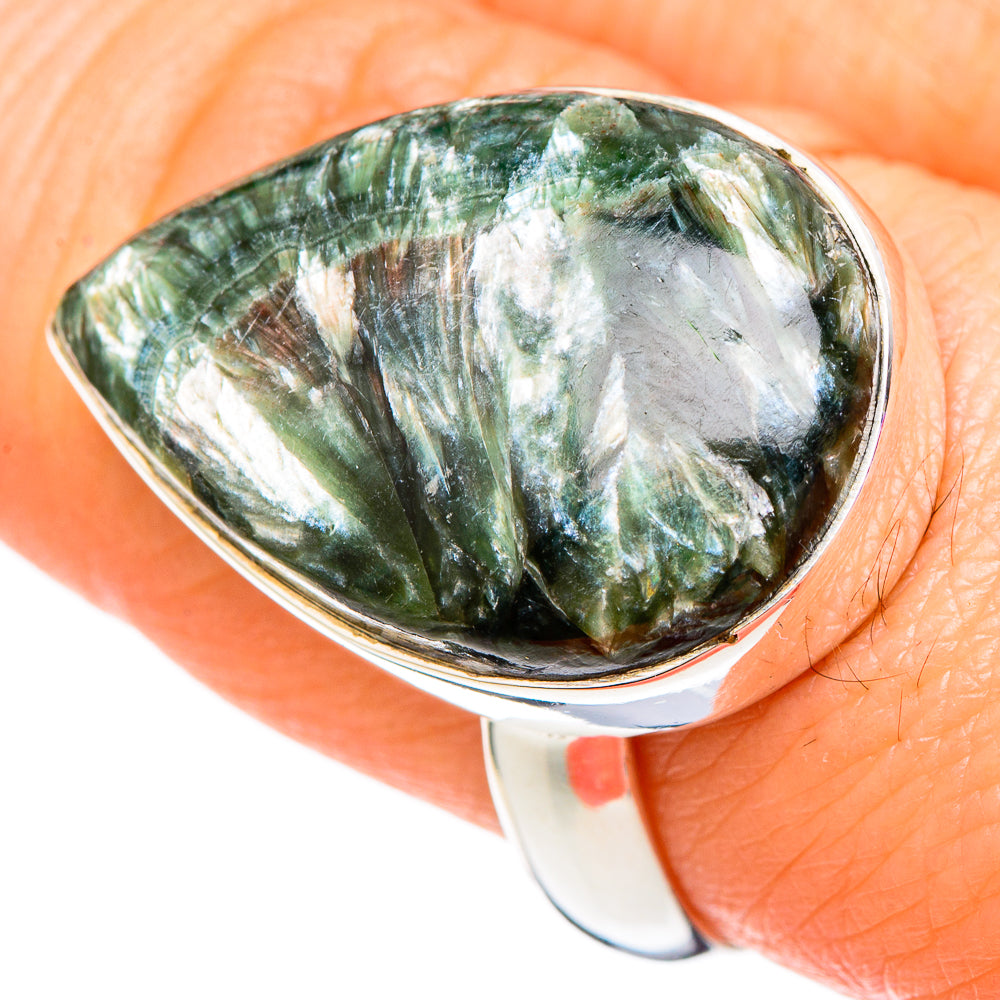 Seraphinite Rings handcrafted by Ana Silver Co - RING100210