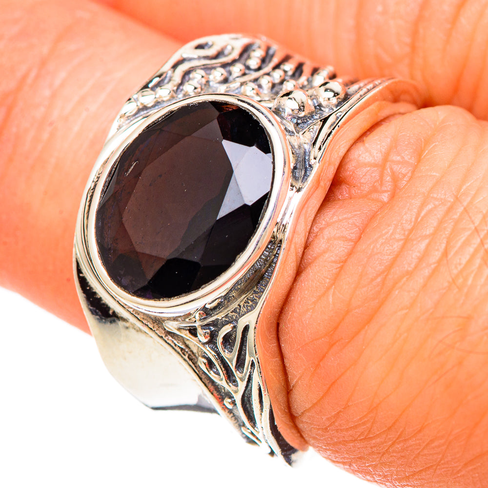 Smoky Quartz Rings handcrafted by Ana Silver Co - RING100214