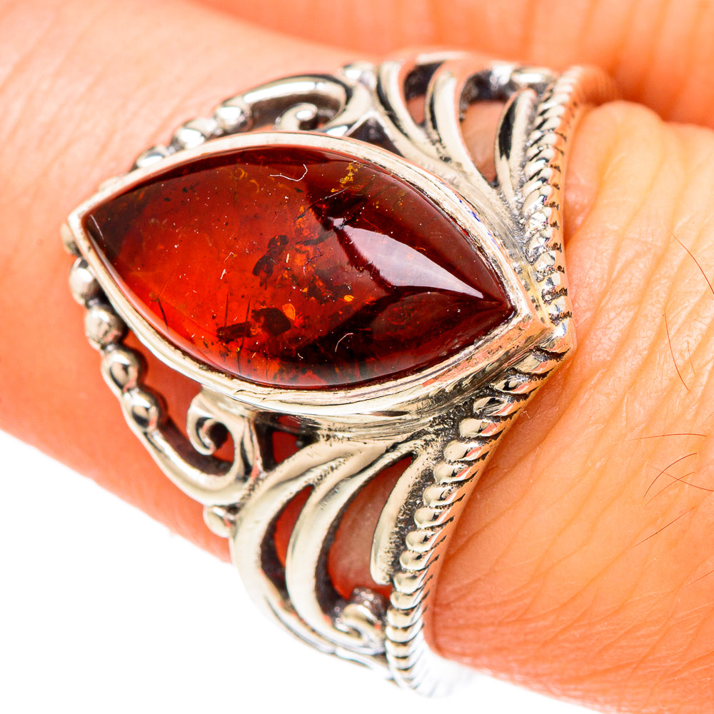 Baltic Amber Rings handcrafted by Ana Silver Co - RING100218