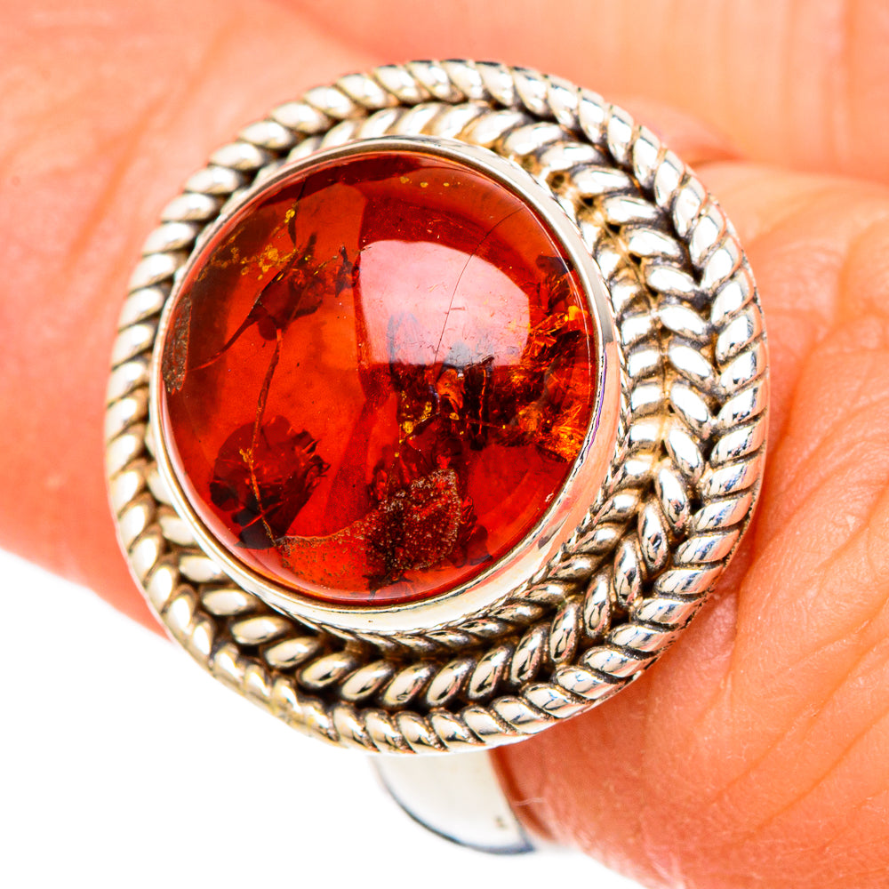 Baltic Amber Rings handcrafted by Ana Silver Co - RING100219
