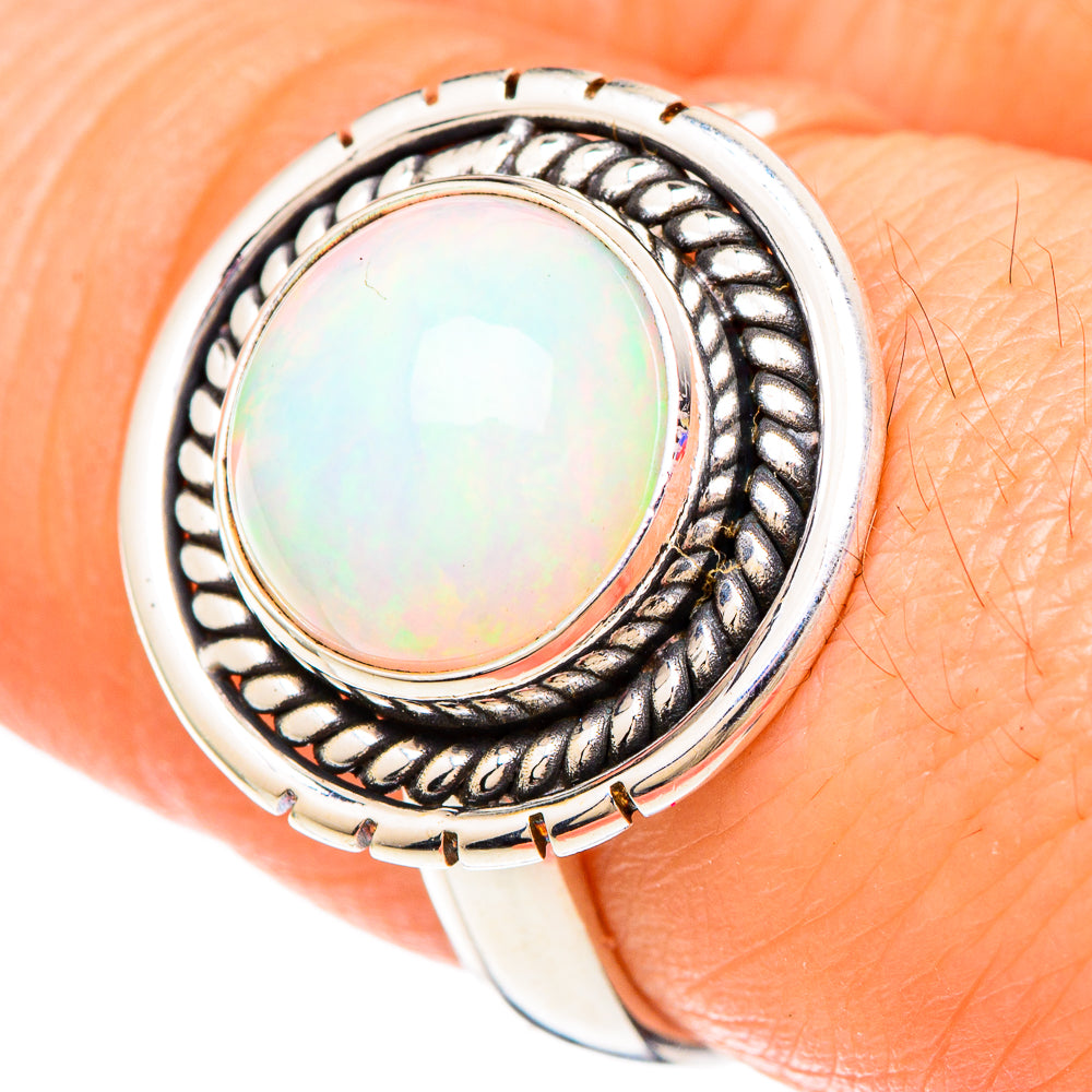 Ethiopian Opal Rings handcrafted by Ana Silver Co - RING100233