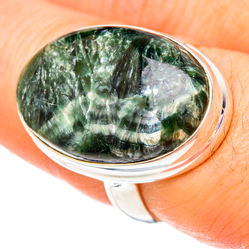 Seraphinite Rings handcrafted by Ana Silver Co - RING100240