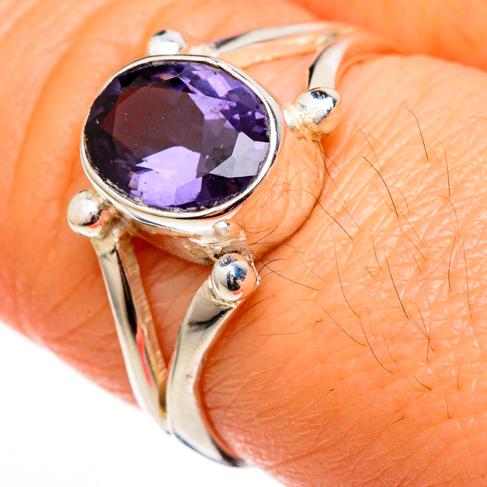 Violet Spinel Rings handcrafted by Ana Silver Co - RING100274
