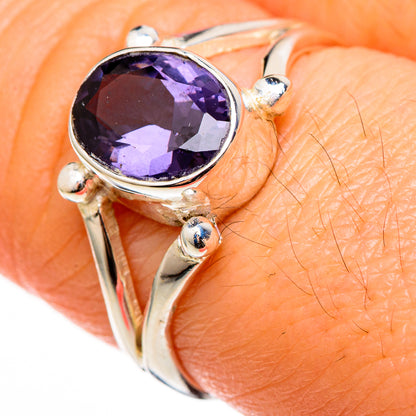 Violet Spinel Rings handcrafted by Ana Silver Co - RING100274