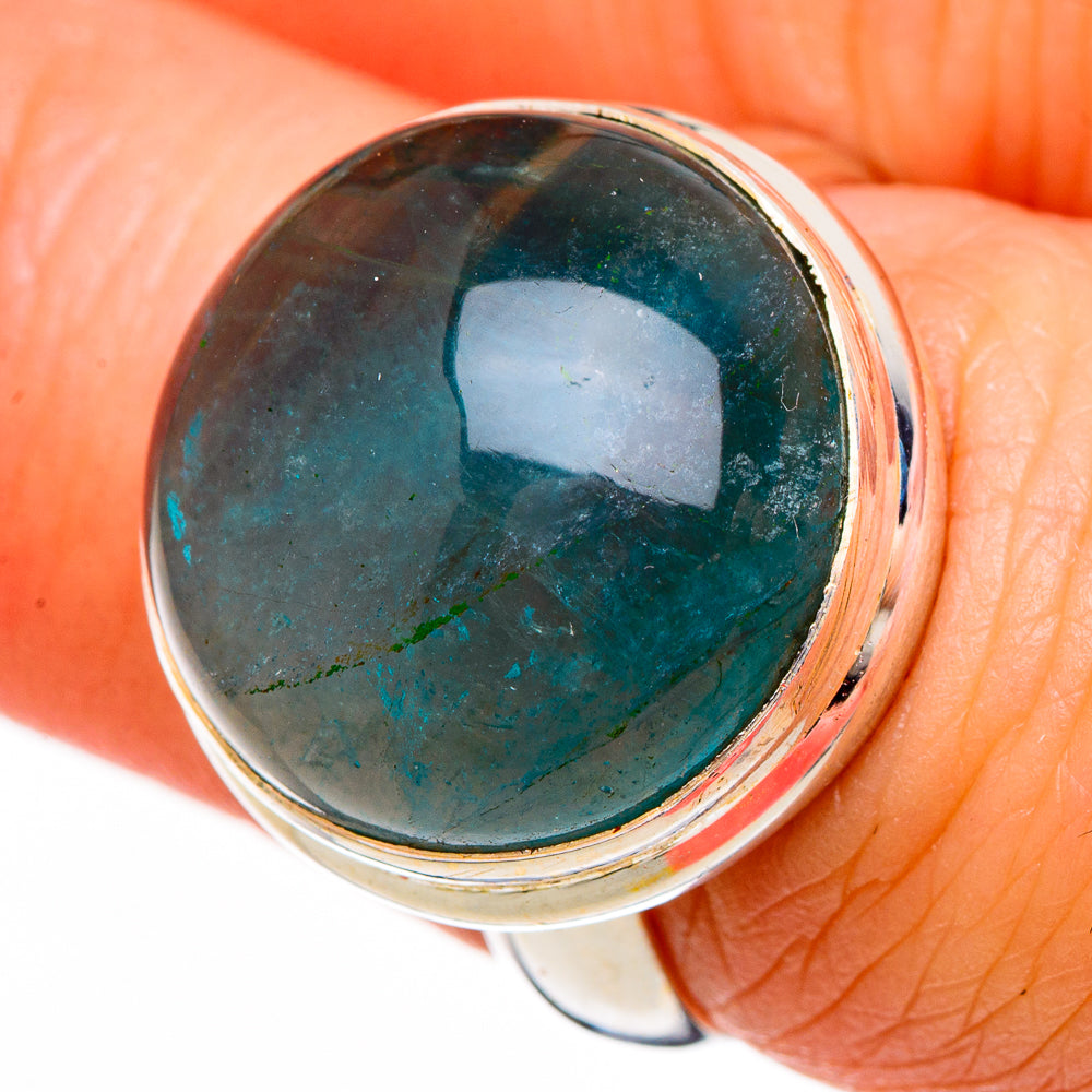 Blue Fluorite Rings handcrafted by Ana Silver Co - RING100282