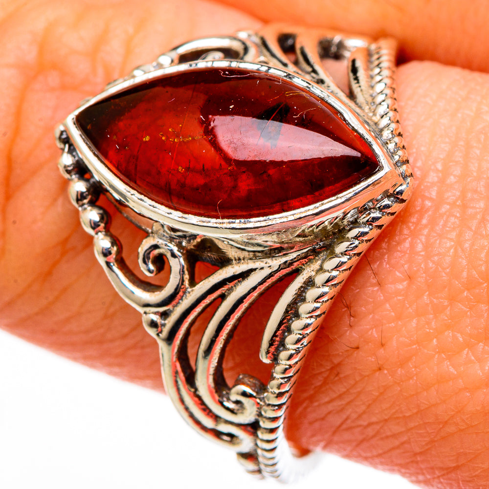 Baltic Amber Rings handcrafted by Ana Silver Co - RING100285