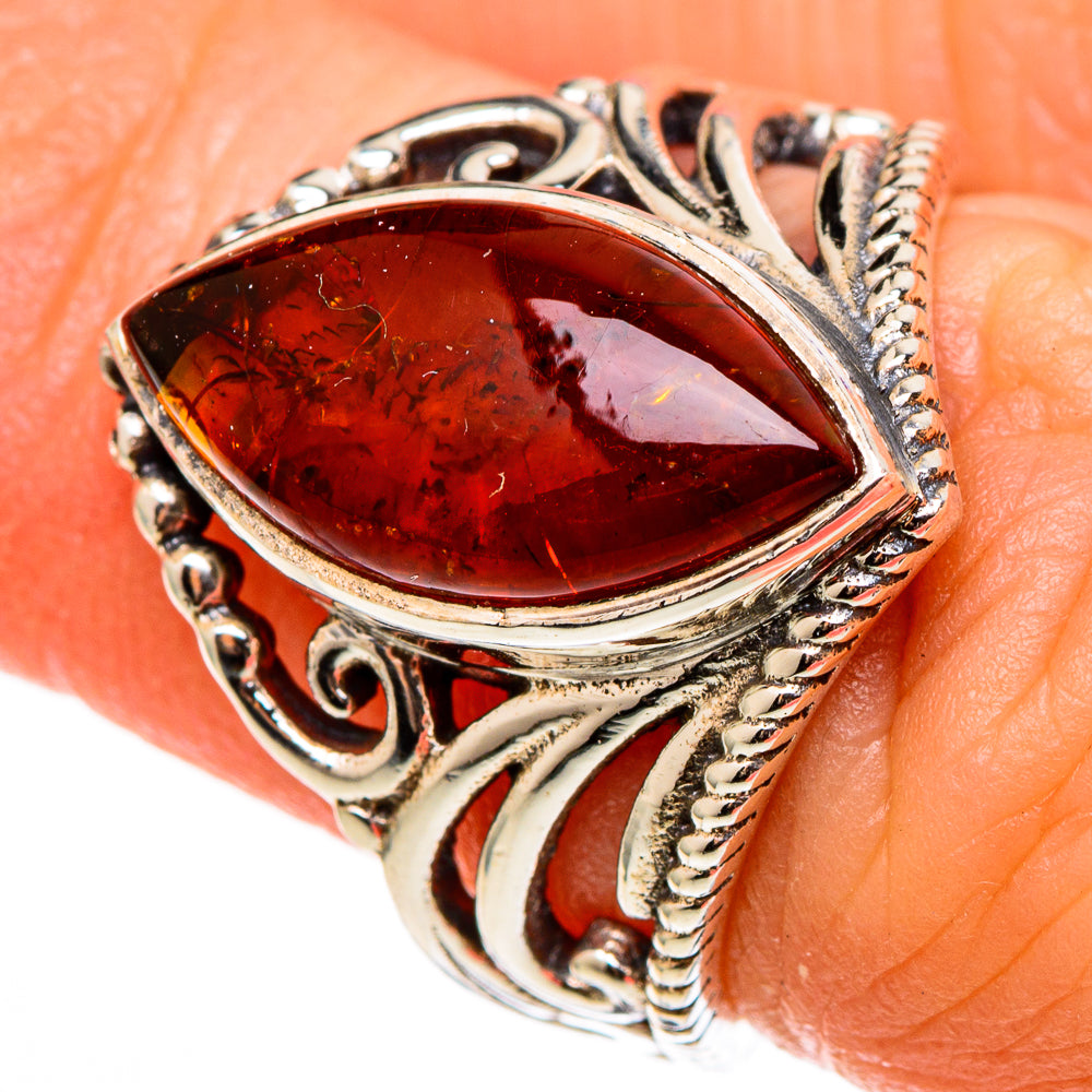 Baltic Amber Rings handcrafted by Ana Silver Co - RING100286