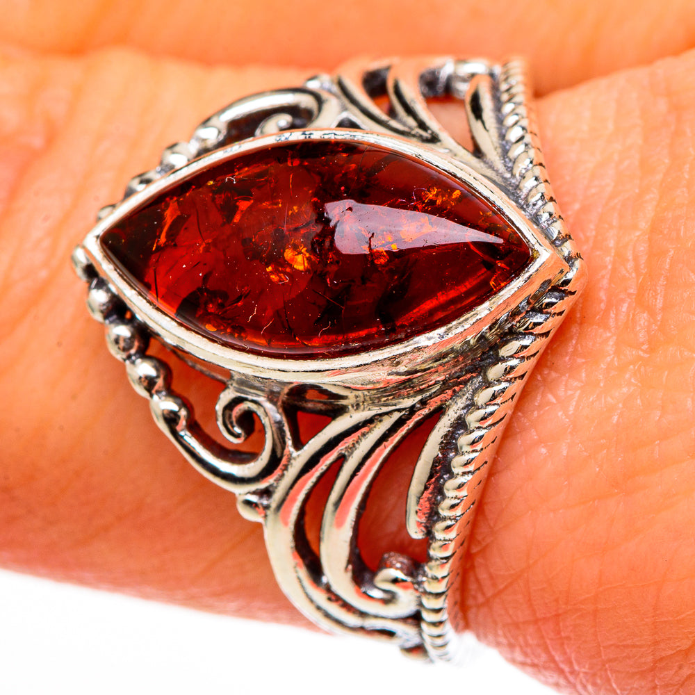Baltic Amber Rings handcrafted by Ana Silver Co - RING100301