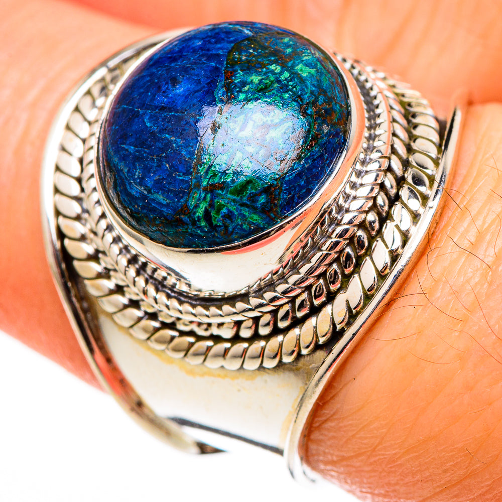 Azurite Rings handcrafted by Ana Silver Co - RING100313