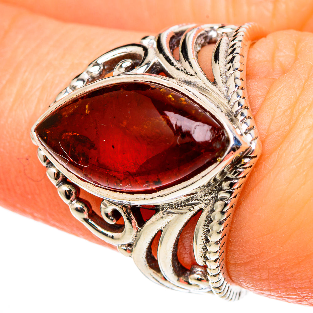 Baltic Amber Rings handcrafted by Ana Silver Co - RING100348