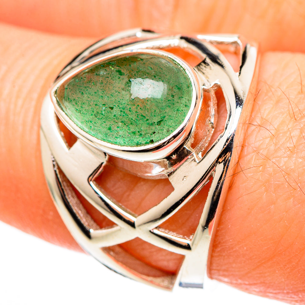 Green Aventurine Rings handcrafted by Ana Silver Co - RING100372
