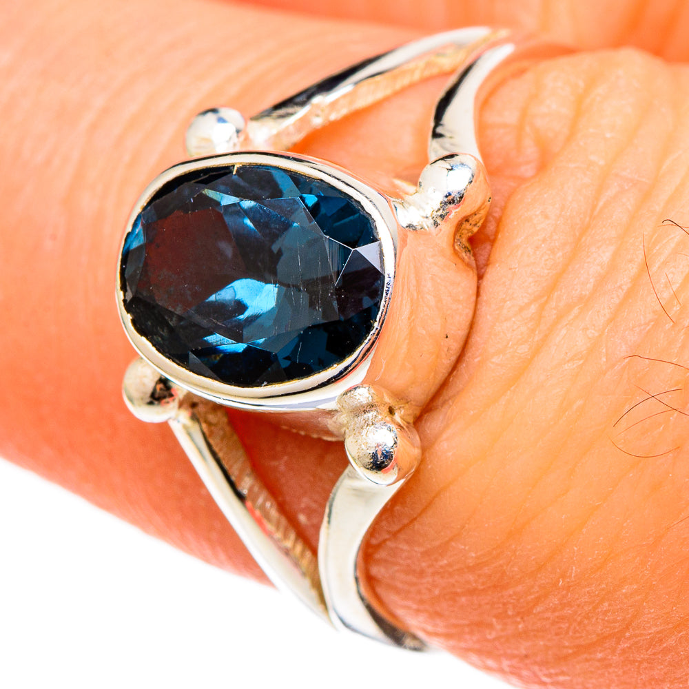 Blue Spinel Rings handcrafted by Ana Silver Co - RING100383