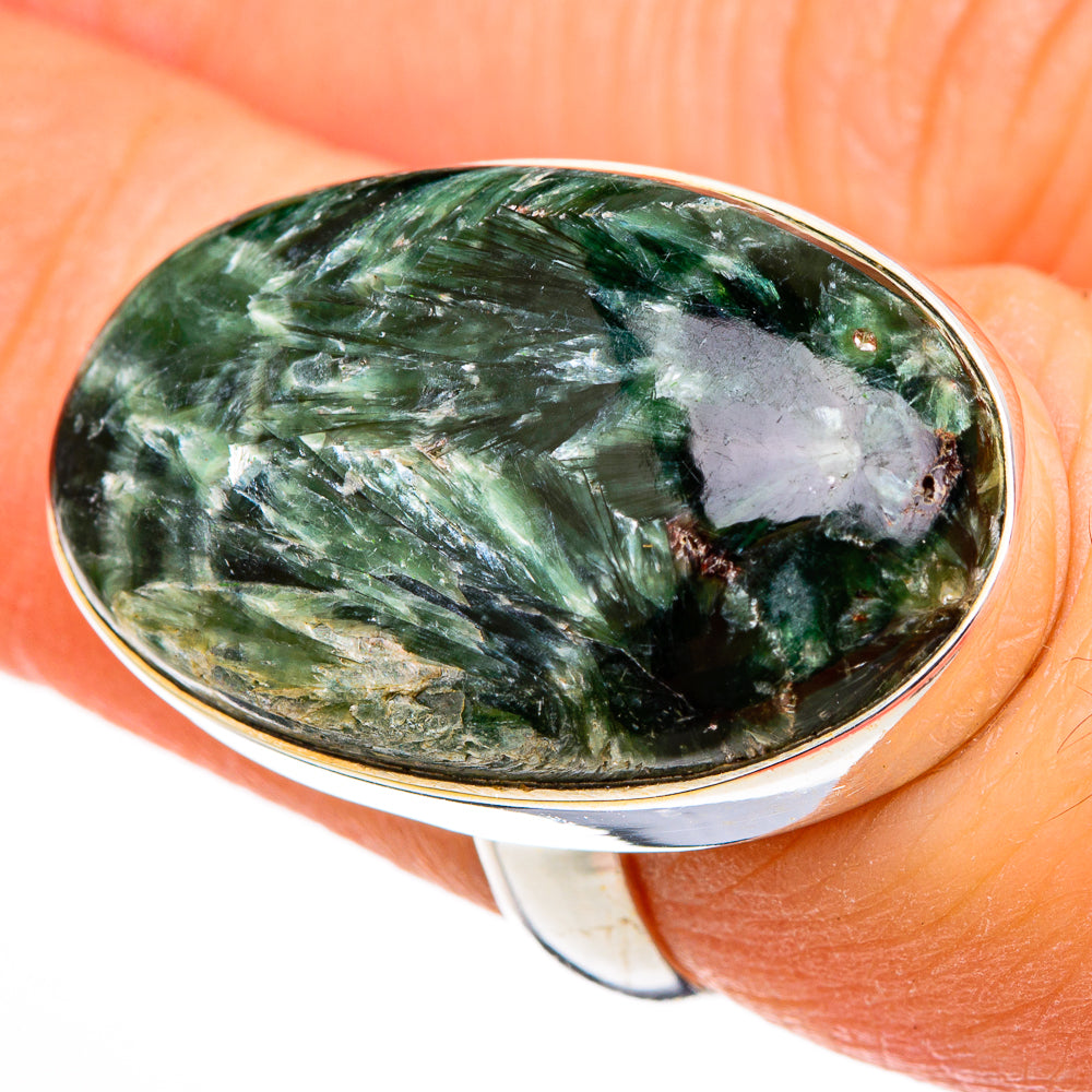 Seraphinite Rings handcrafted by Ana Silver Co - RING100397