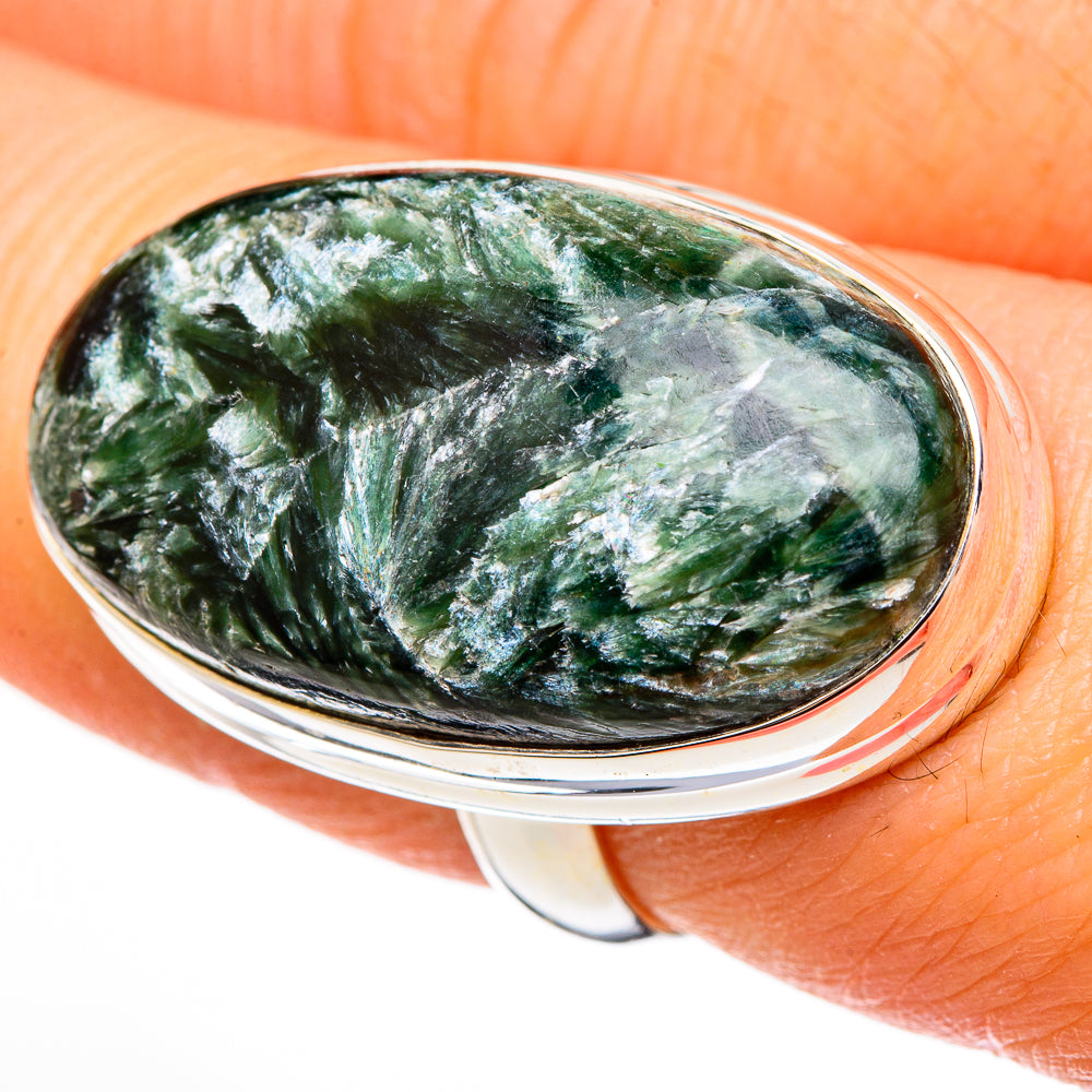 Seraphinite Rings handcrafted by Ana Silver Co - RING100398