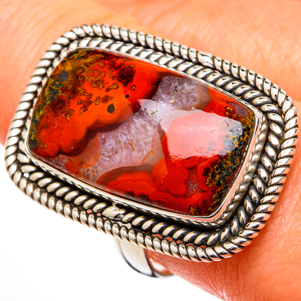 Moroccan Agate Rings handcrafted by Ana Silver Co - RING100400