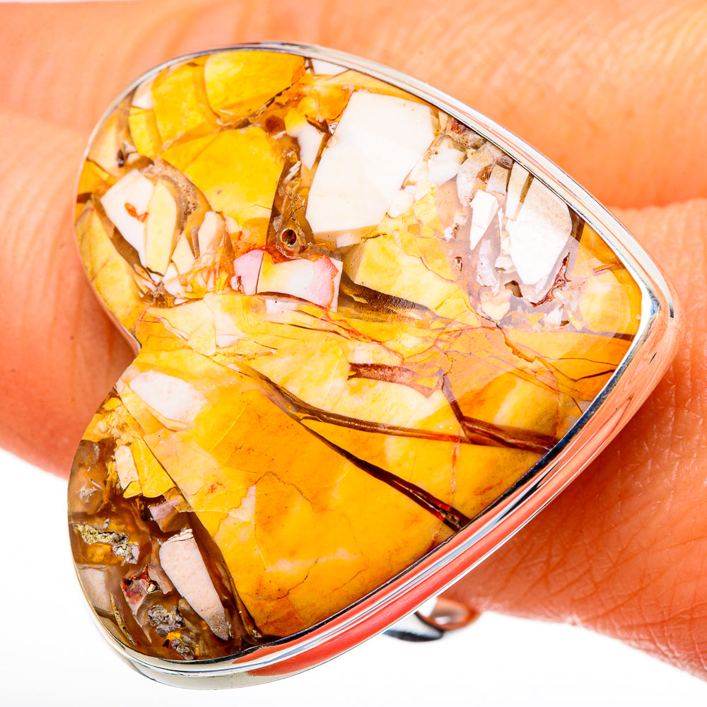 Brecciated Mookaite Rings handcrafted by Ana Silver Co - RING100402