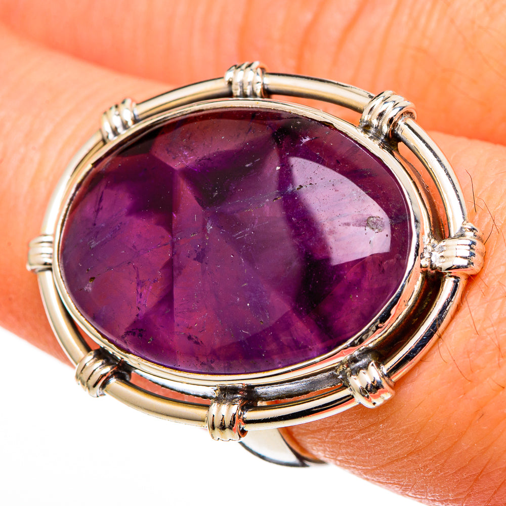 Star Amethyst Rings handcrafted by Ana Silver Co - RING100406