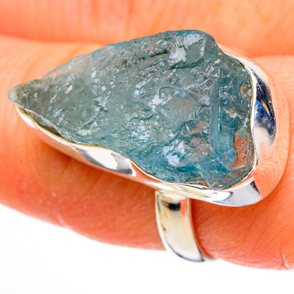 Aquamarine Rings handcrafted by Ana Silver Co - RING100411
