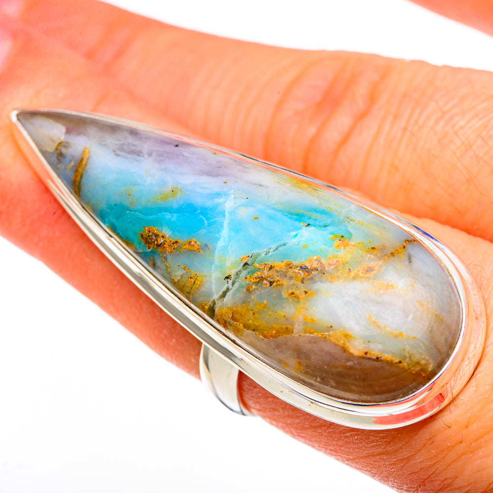 Peruvian Opal Rings handcrafted by Ana Silver Co - RING100412