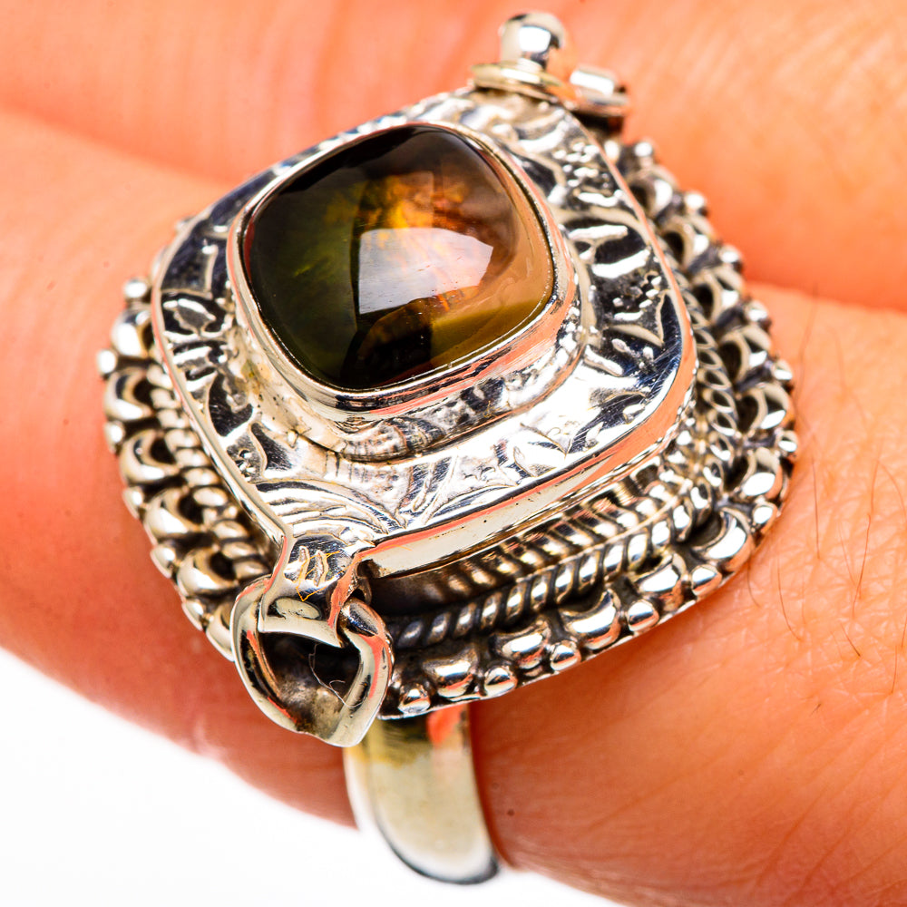 Green Tourmaline Rings handcrafted by Ana Silver Co - RING100422